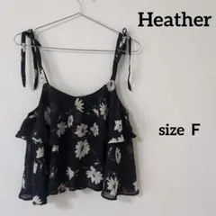 Heather　ヘザー　レディース　キャミソールブラウス　フリル　花柄　Ｆのサムネイル