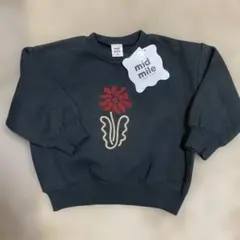 mid mile 花刺繍 トレーナー むくぞー　スウェット　裏起毛　100cm