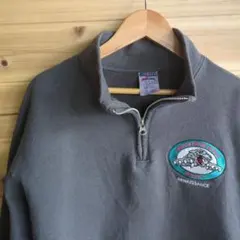 【店舗放出】JERZEES ハーフジップ スウェット M グレー スクール物