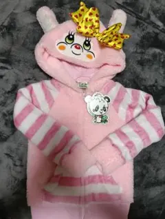 グラグラ　耳付き　フリースジャケット 110cm ピンク　ボア　ジャンパー
