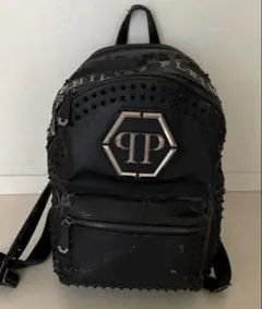 早いもの勝ちPHILIPP PLEIN クロコ型押し スカル スタッズ リュック