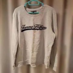 トミー　TOMMY HILFIGER　長袖　カットソー　Tシャツ　グレー　L