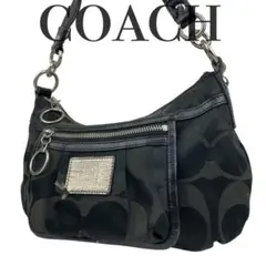 良品　COACH コーチ　ポピー　シグネチャー　2way ショルダー　14562