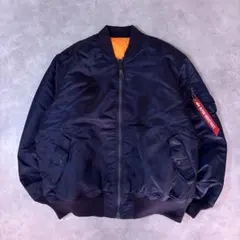 希少サイズ◎ ALPHA INDUSTRIES MA-1 ネイビー 5L