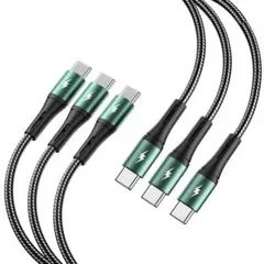 ✨3本 USB Type Cケーブル タイプc ケーブ 1m+1m+2M/3本