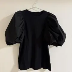 YOIHI ヨイヒ パフスリーブ ドッキング カットソー ブラック