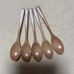 【新品未使用】木製カレースプーン 5本セット ⭐︎サイズ19cm✖️6cm