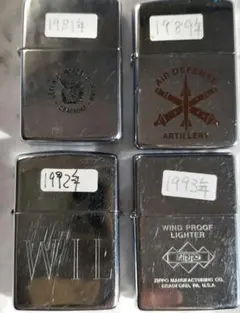 5点まとめ】ヴィンテージ Zippo 80〜90年代 シルバー デートコード 