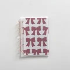 【1点のみ】韓国　貯金　バインダー　リフィル　6穴　リボン