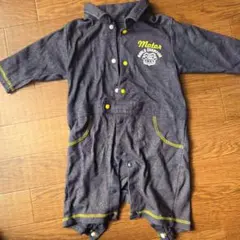 ダークブルー フード付きロンパース 60-70cm