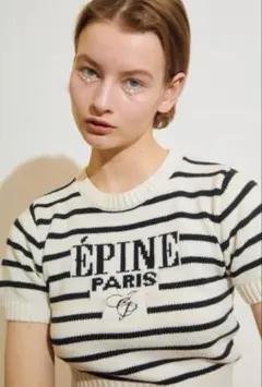épine PARIS ボーダー 半袖ニットのサムネイル
