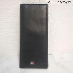 TOMMY HILFIGER トミーヒルフィガー 長財布 ブラックレザー