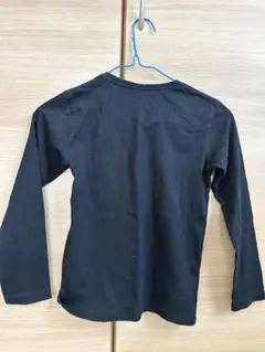 ブラック 星プリント 長袖カットソー