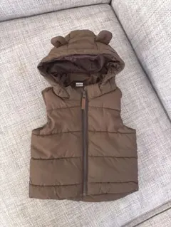 H&M ブラウン フード　ダウンベスト　くまみみ　耳つき　GU ユニクロ