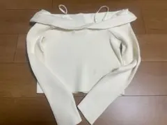 アイボリー リブニットセーター Fサイズ