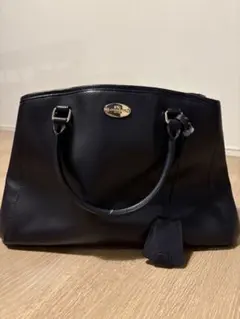 COACH ネイビー レザートートバッグ