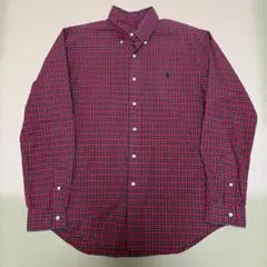 Ralph Lauren スリムフィット シャツ L レッドチェック