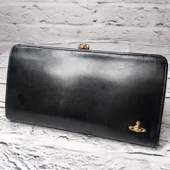ヴィヴィアンウエストウッド✨がま口 オーブ ゴールド金具 本革 レザー 長財布