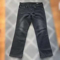 EDWIN ブラック ストレートデニム