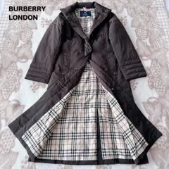 バーバリーロンドン ノバチェック ダウンコート ロング フェザー マキシ 36