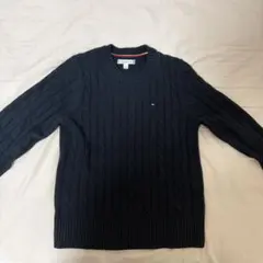 NEW Tommy Hilfiger ネイビー ケーブルニット セーター