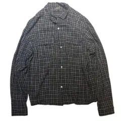 BEAMS HEART チェック柄 長袖シャツ 古着 黒 ビームス L