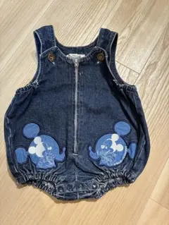 Disney レトロ デニムロンパース 70