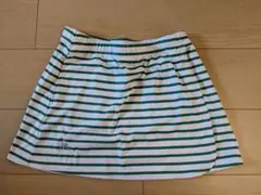 ルコック テニス用白緑ストライプスカート