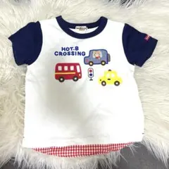 ミキハウス　Hot Biscuit 男の子　乗り物Tシャツ 100cm