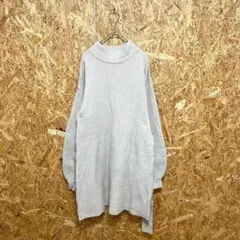 ROYAL PARTY 膝丈ワンピース ニット リブ ベルト付き ベージュ