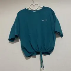 半袖 Tシャツ クロップド丈 へそ出し ショート丈 タックイン風