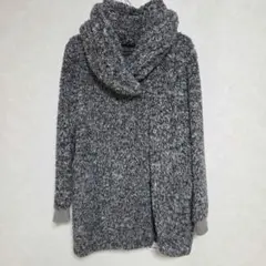 AZULフリースロングジャケット グレー系