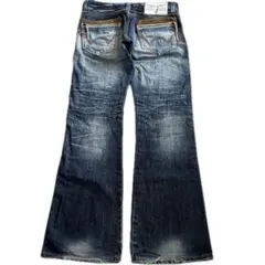 EDWIN フレアデニム　ブーツカット　ウェスタン　ダメージ　色落ち　Y2K