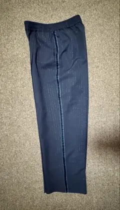 AZUL by moussy ネイビー ストライプ ワイドパンツ