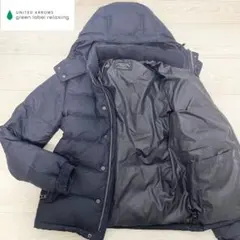 人気✨グリーンレーベル　アローズ　ダウンジャケット　ウール　ネイビー　Lサイズ