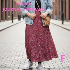 ​☀JOURNAL STANDARD 【美品】小花柄 ロングスカート 赤 総柄