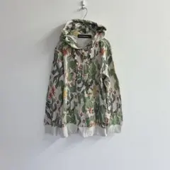 メルシーボークー サボテン 総柄 ジップアップパーカー 美品【M】ユニセックスのサムネイル