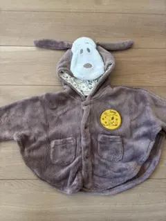 PEANUTS スヌーピー ボア　ポンチョ　耳付き　80センチ