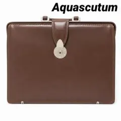 【希少】アクアスキュータム ビジネス レザーバック ビジネスバッグのサムネイル