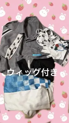 にじさんじ ろふまお 甲斐田晴 オバフロ コスプレ ウィッグ付きのサムネイル