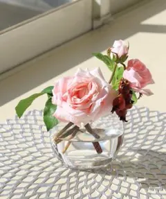 エミリオロバ フラワーアレンジメント 花束 花瓶 セット バラ 造花 高級 5,000円～9,999円 エミリオ・ロバ（アートフラワー）
