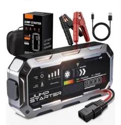 8000A 車用 ジャンプスターター エアコンプレッサー 12V ディーゼル