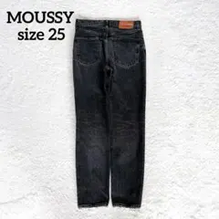 moussy MVS BLACK SKINNYスキニーデニム 黒 ブラック 25