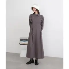 N.Natural Beauty Basic バックレースアップシャツワンピース