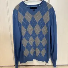TOMMY HILFIGER ダイヤモンド柄セーター L