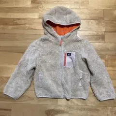 フード付きアウター　防風　ベージュ×オレンジ　130 LB CLUB