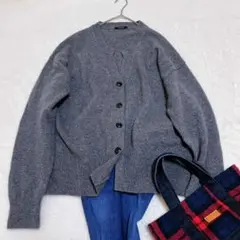 美品【2024AW】ジャーナルスタンダード MUSIC カーディガンニットグレー
