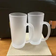 未使用　すりガラス風グラス2個セット