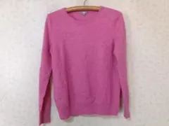 103770 ユニクロ　カシミヤ100％　セーター　ピンク　サイズL