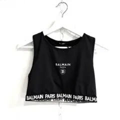 BALMAIN バルマン　ノースリーブ　タンクトップ　34 BALMAIN PARIS バルマン 春夏 金ボタンSz.34レディース 黒 - メルカリ
